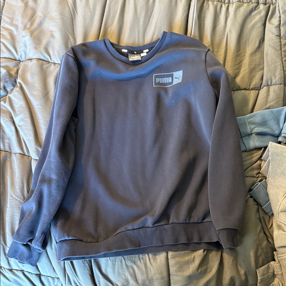 Puma Men's Dark Blue Crewneck Sweater